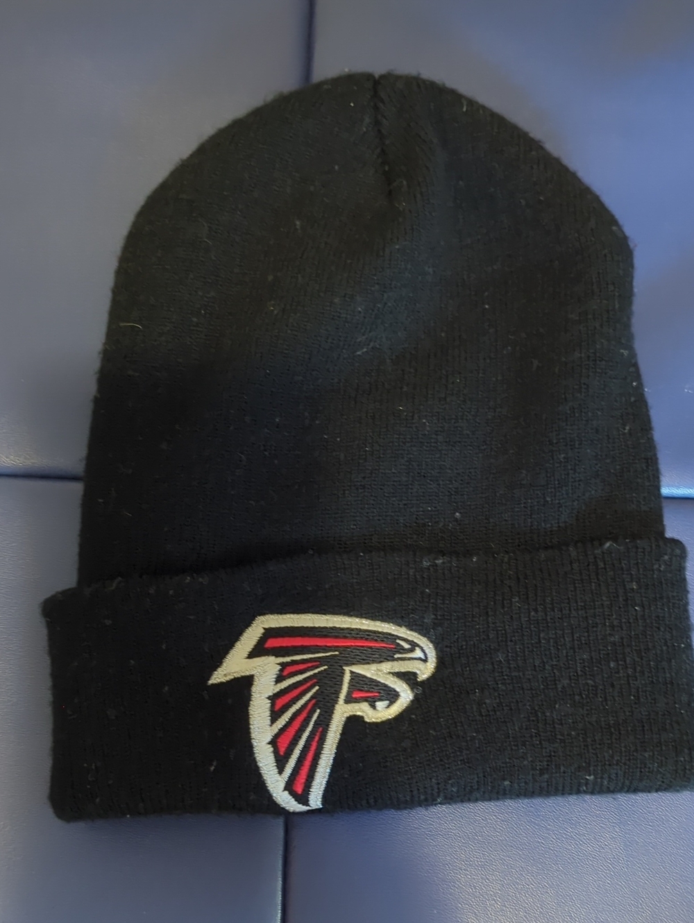 Vintage Y2K Atlanta Falcons Reebok Knit Beanie Hat Black Made in Korea